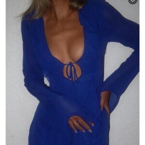 White fox Falling To Pieces Long Sleeve Dress